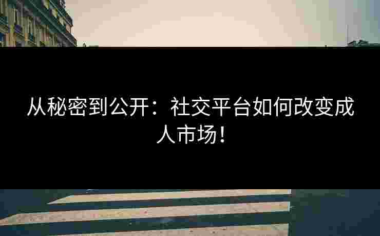 从秘密到公开：社交平台如何改变成人市场！