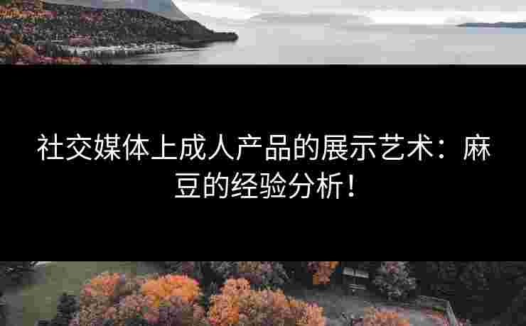 社交媒体上成人产品的展示艺术：麻豆的经验分析！